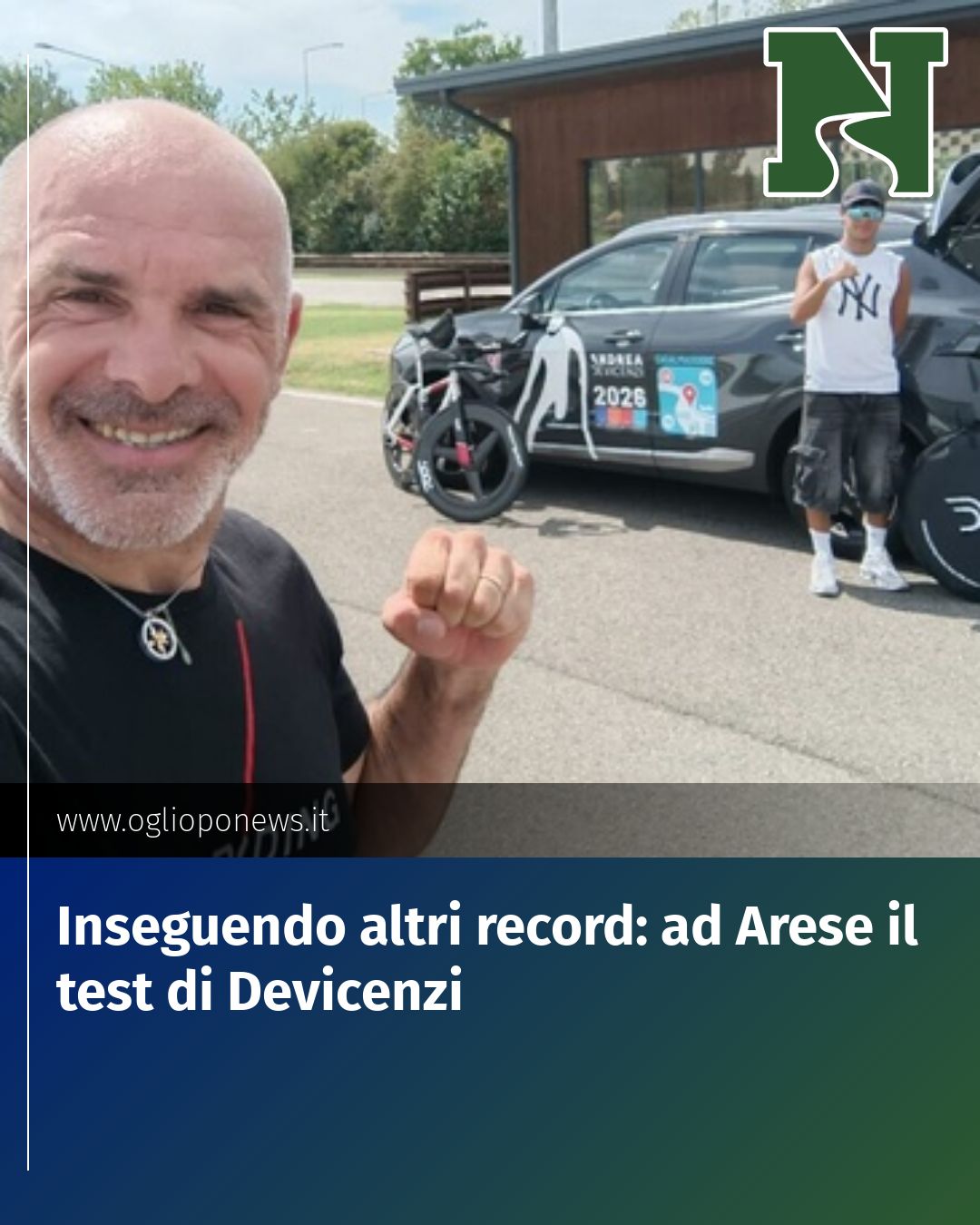 Post Instagram @redazione@oglioponews.it: Inseguendo altri record: ad Arese il test di Devicenzi...