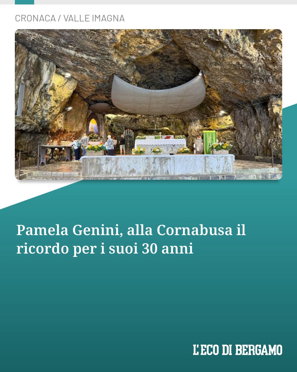 Post Instagram @ecodibergamo: Pamela Genini, alla Cornabusa il ricordo per i suoi 30 anni...