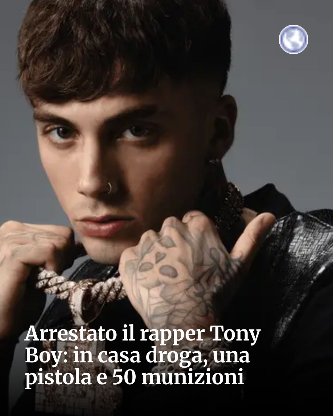 Post Instagram @socialbeat.test: Arrestato il rapper Tony Boy: in casa droga, una pistola e 50 munizioni...