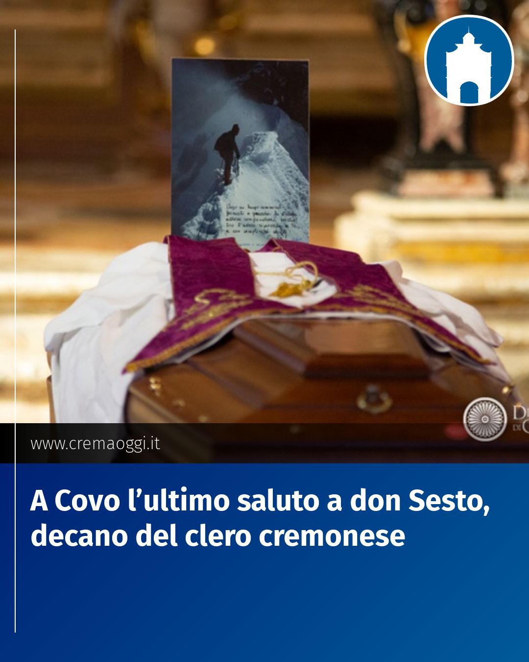 Post Instagram @redazione@cremaoggi.it: A Covo l’ultimo saluto a don Sesto, decano del clero cremonese...