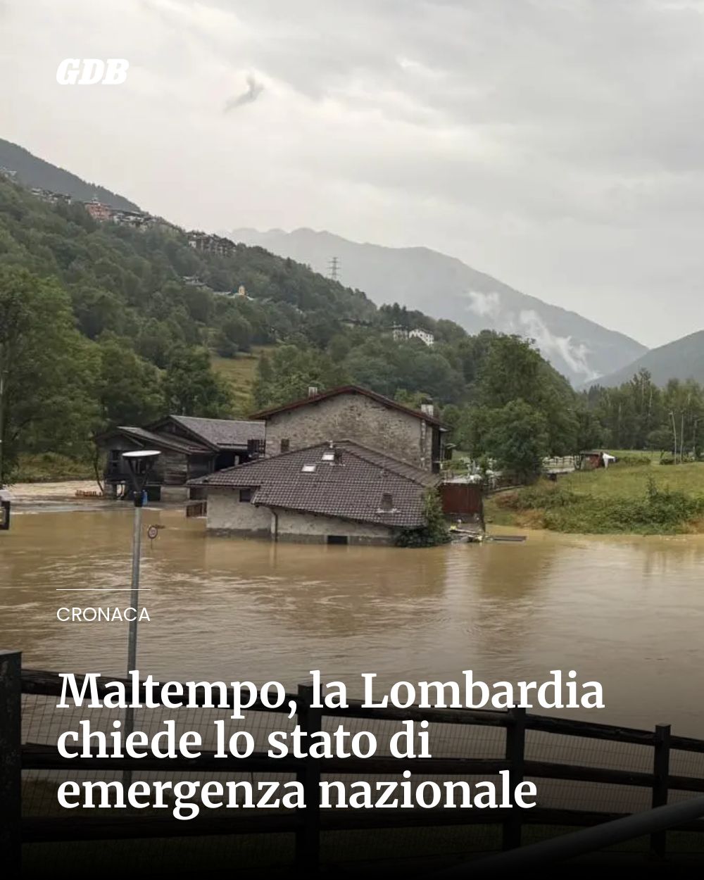 Post Instagram @giornaledibrescia: Maltempo, la Lombardia chiede lo stato di emergenza nazionale...