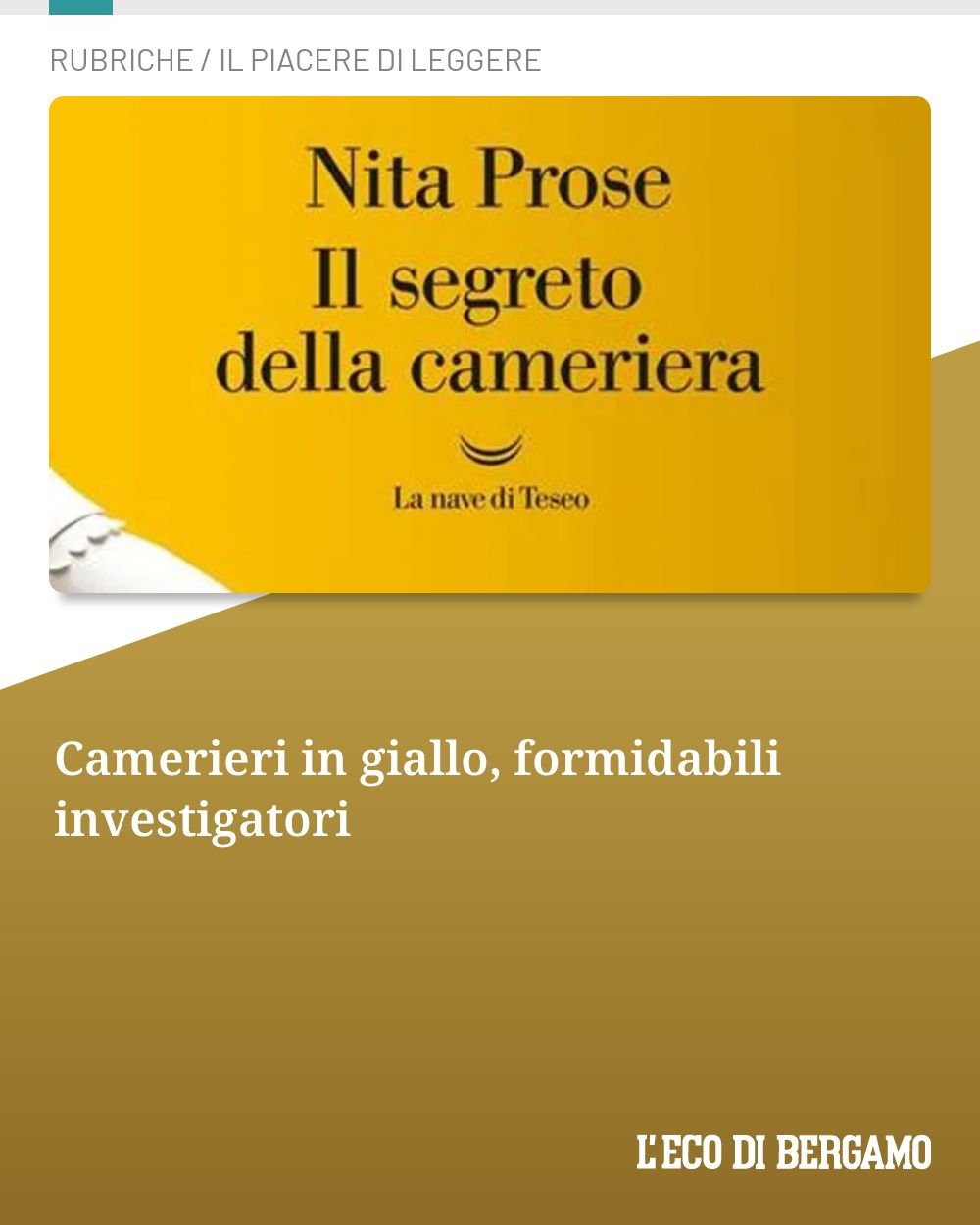 Post Instagram @ecodibergamo: Camerieri in giallo, formidabili investigatori...