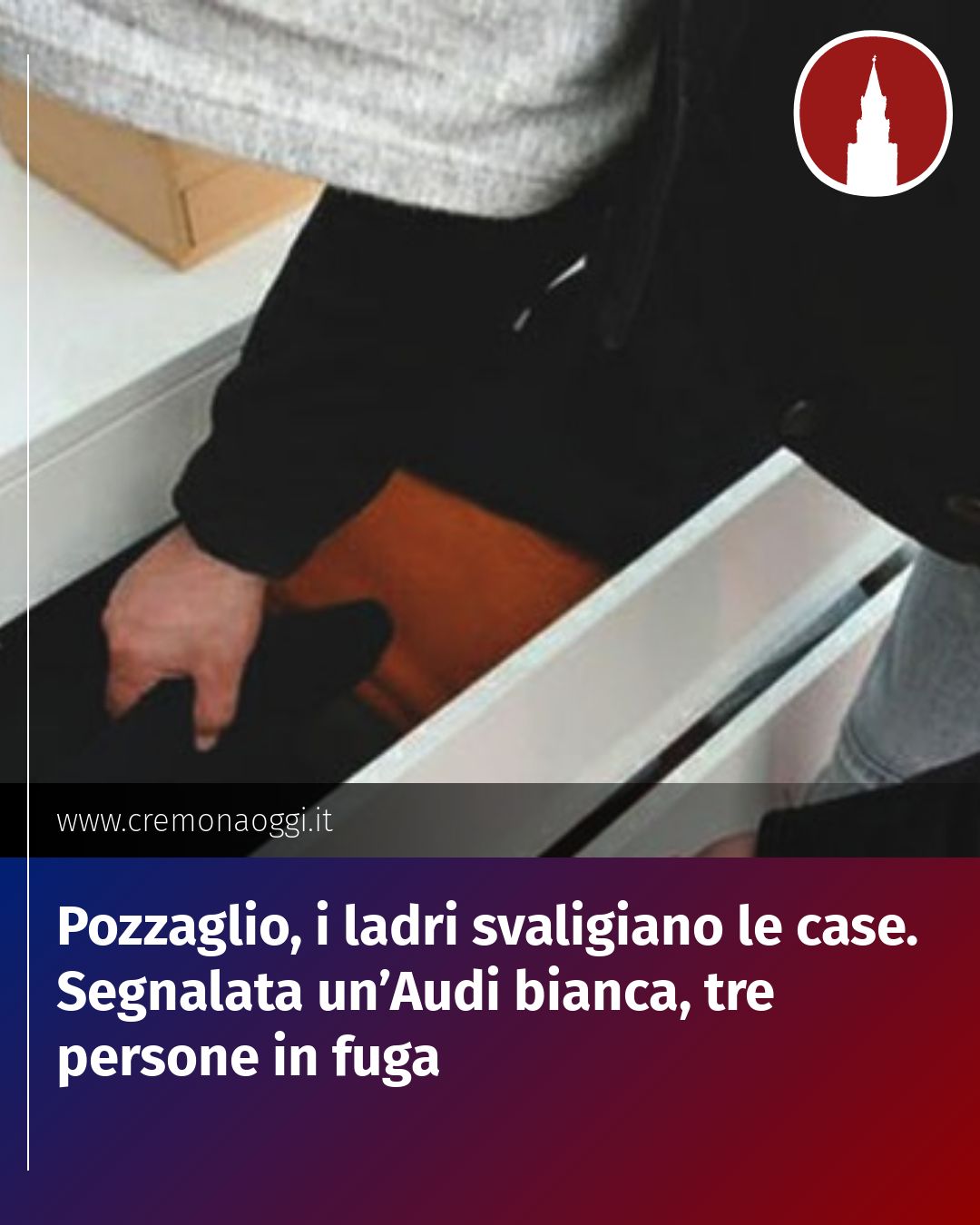Post Instagram @Cremona_Oggi: Pozzaglio, i ladri svaligiano le case. Segnalata un’Audi bianca, tre persone in fuga...