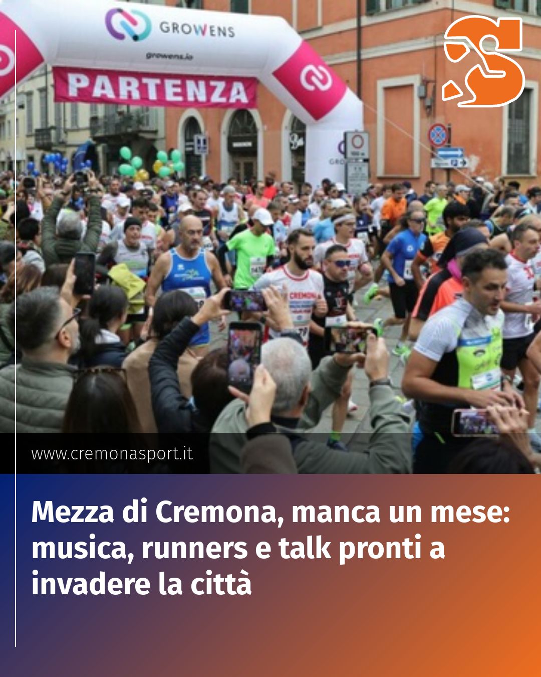 Post Instagram @Cremona_Sport: Mezza di Cremona, manca un mese: musica, runners e talk pronti a invadere la città...