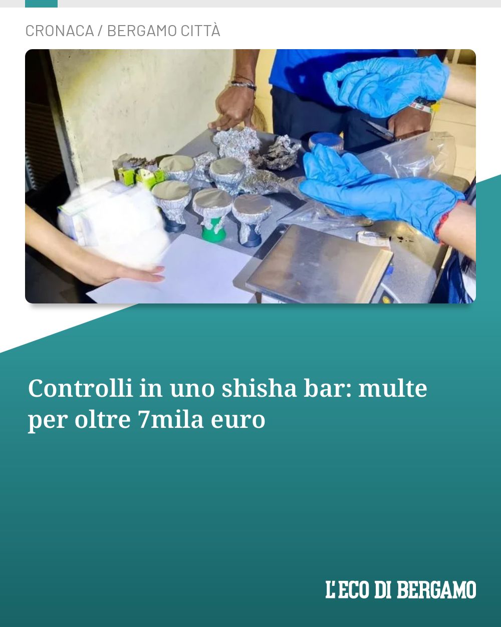 Post Instagram @ecodibergamo: Controlli in uno shisha bar: multe per oltre 7mila euro...