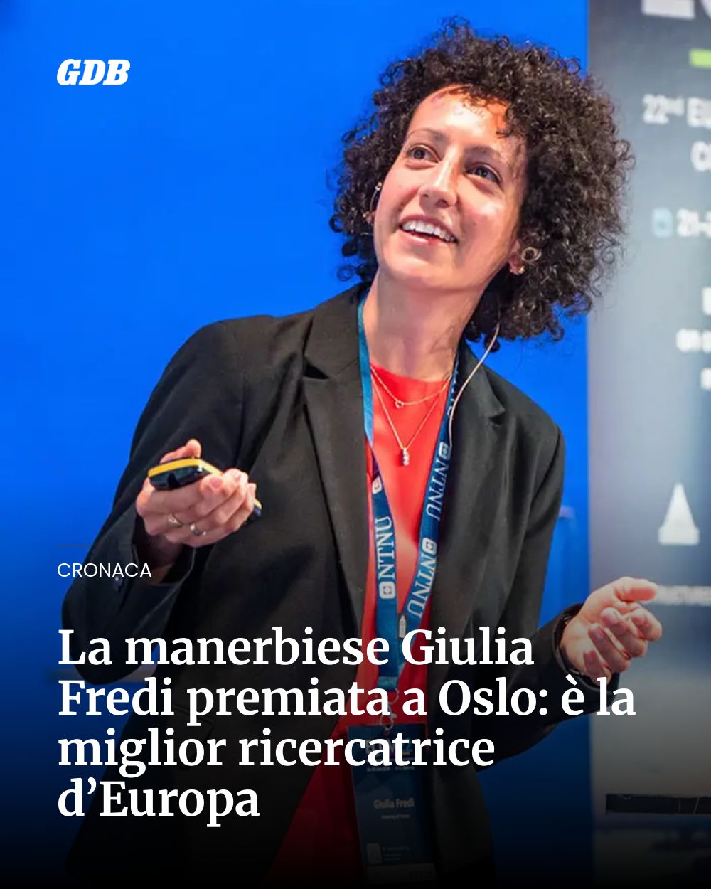 Post Instagram @giornaledibrescia: La manerbiese Giulia Fredi premiata a Oslo: è la miglior ricercatrice d’Europa...