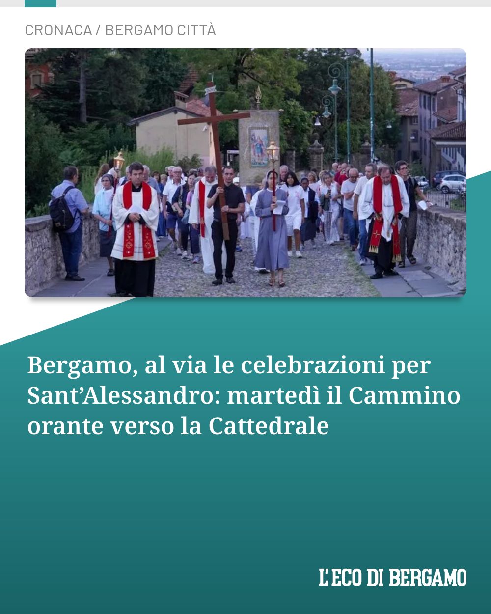 Post Instagram @ecodibergamo: Bergamo, al via le celebrazioni per Sant’Alessandro: martedì il Cammino orante verso la Cattedrale..