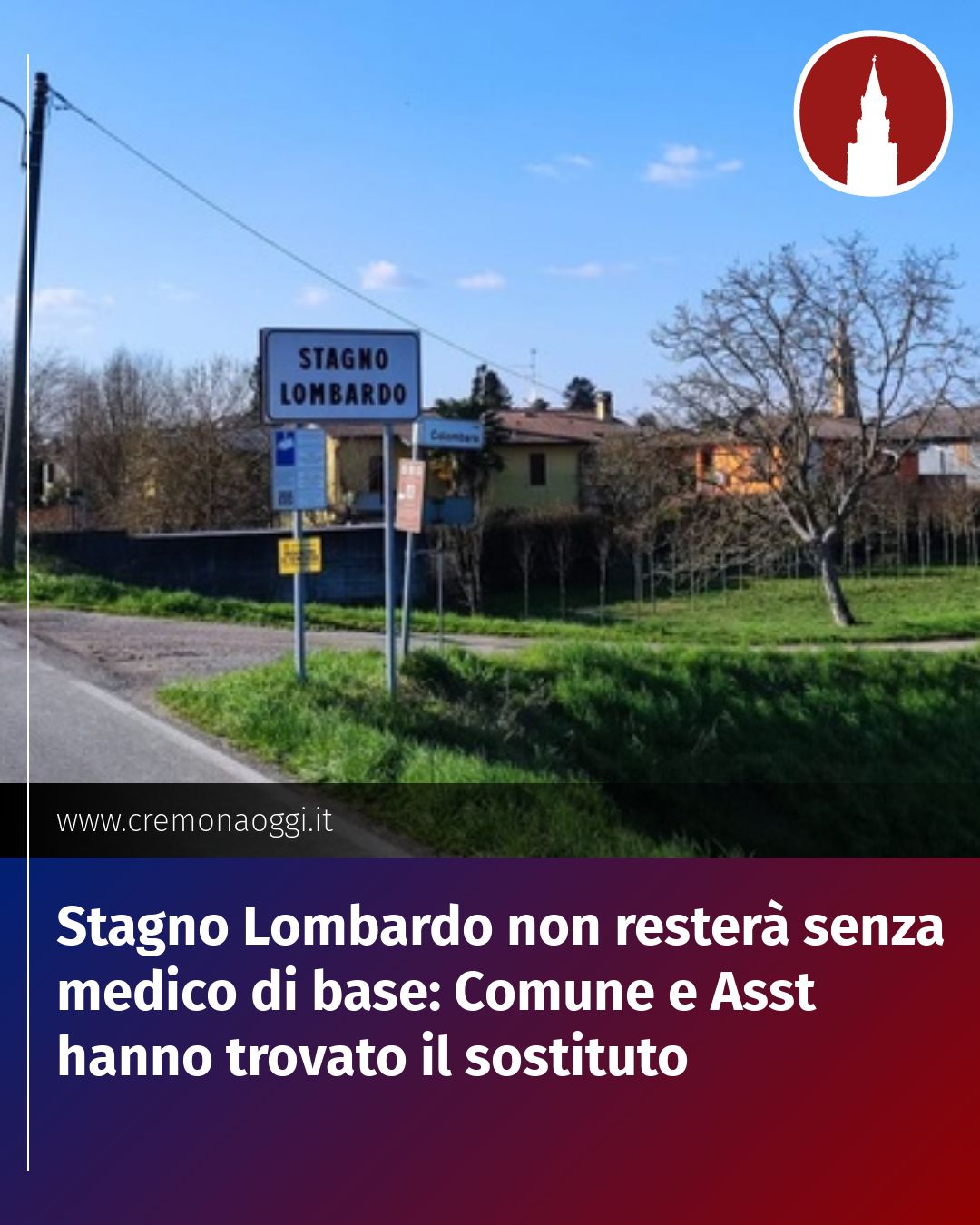 Post Instagram @Cremona_Oggi: Stagno Lombardo non resterà senza medico di base: Comune e Asst hanno trovato il sostituto...