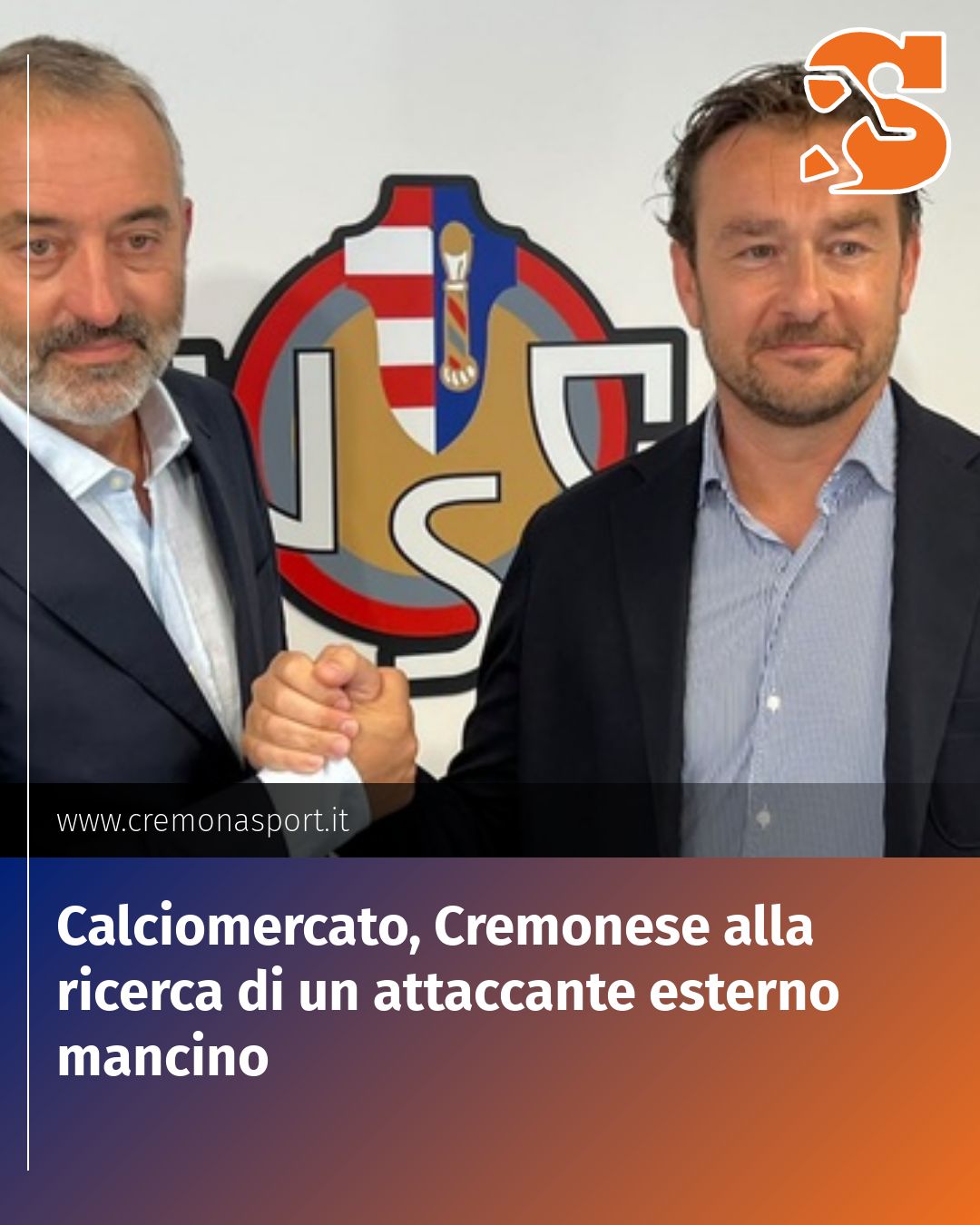 Post Instagram @Cremona_Sport: Calciomercato, Cremonese alla ricerca di un attaccante esterno mancino...