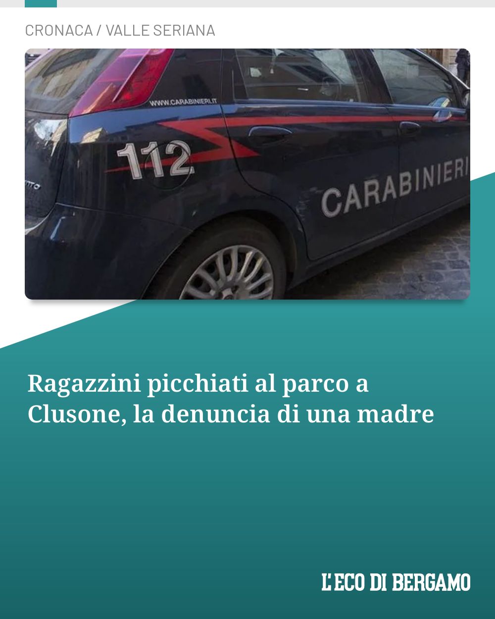 Post Instagram @ecodibergamo: Ragazzini picchiati al parco a Clusone, la denuncia di una madre...