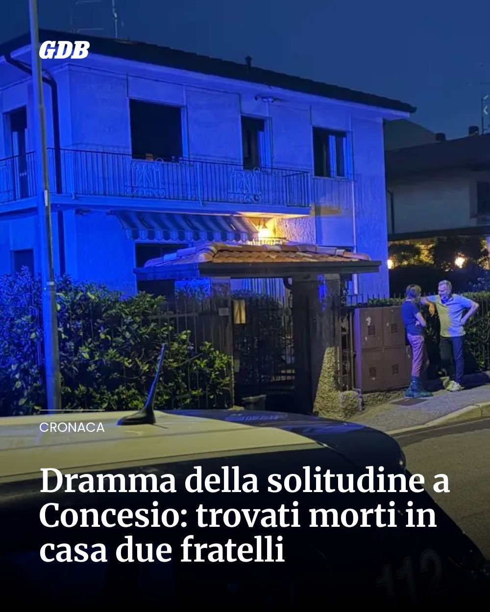 Post Instagram @giornaledibrescia: Dramma della solitudine a Concesio: trovati morti in casa due fratelli...