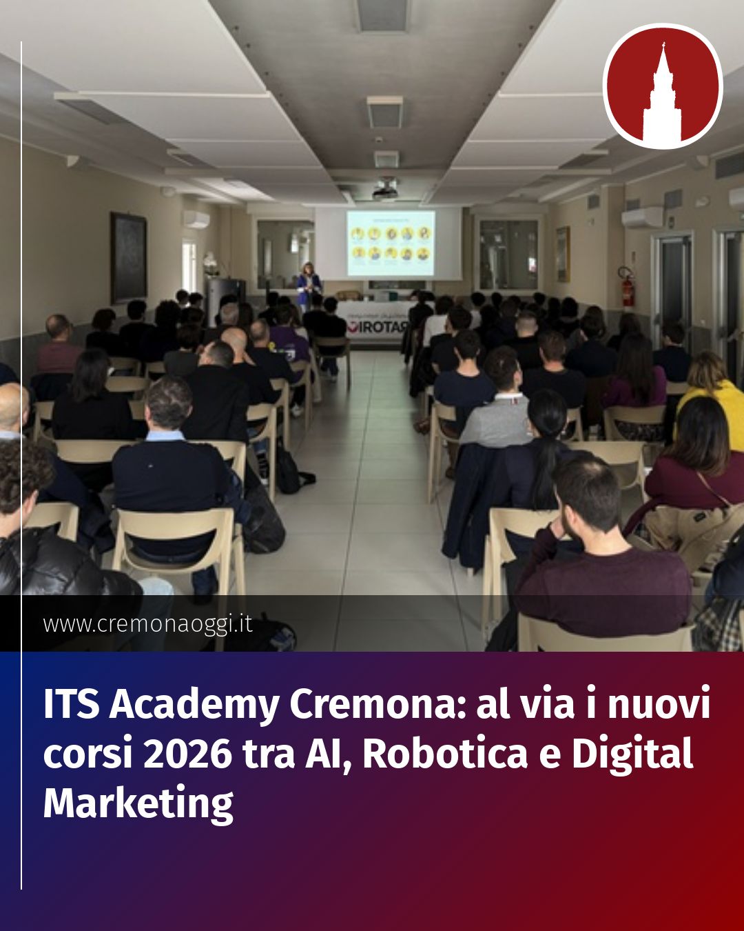 Post Instagram @Cremona_Oggi: ITS Academy Cremona: al via i nuovi corsi 2026 tra AI, Robotica e Digital Marketing...