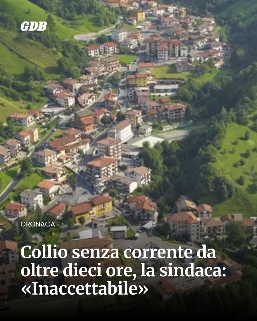 Post Instagram @giornaledibrescia: Collio senza corrente da oltre dieci ore, la sindaca: «Inaccettabile»...
