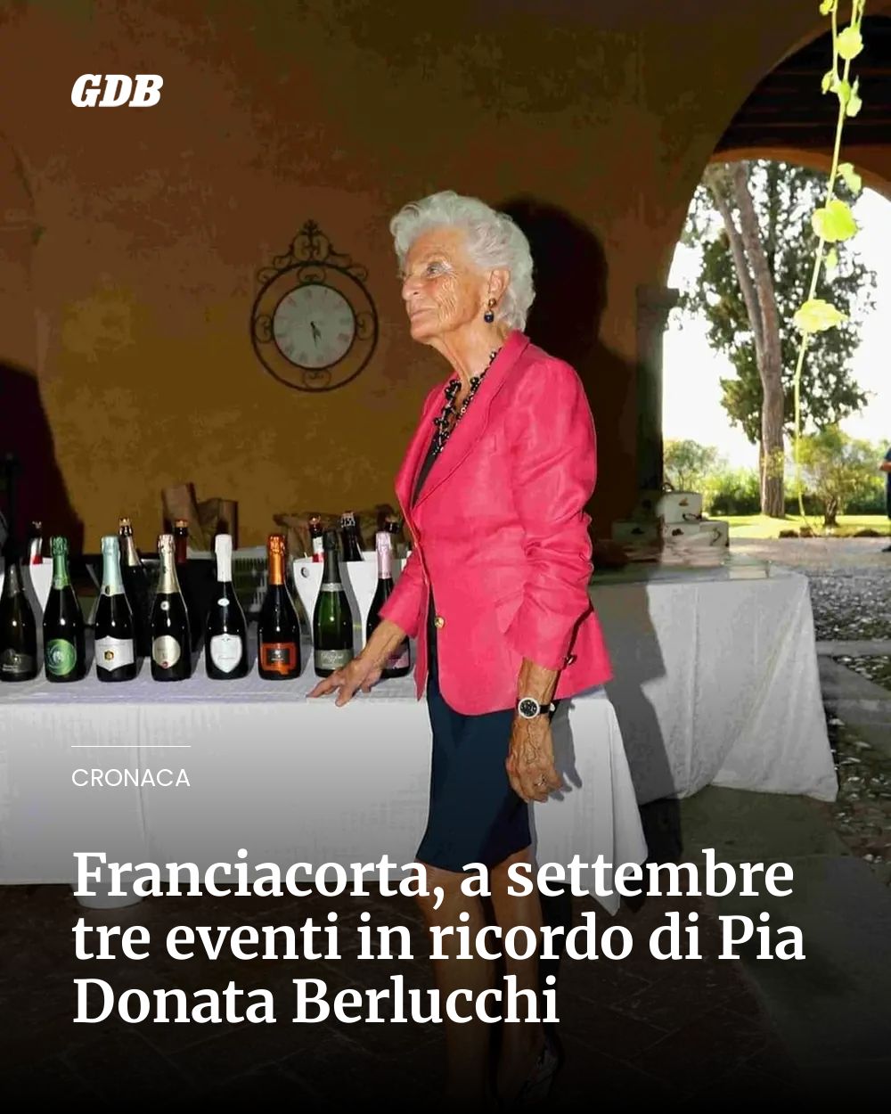 Post Instagram @giornaledibrescia: Franciacorta, a settembre tre eventi in ricordo di Pia Donata Berlucchi...