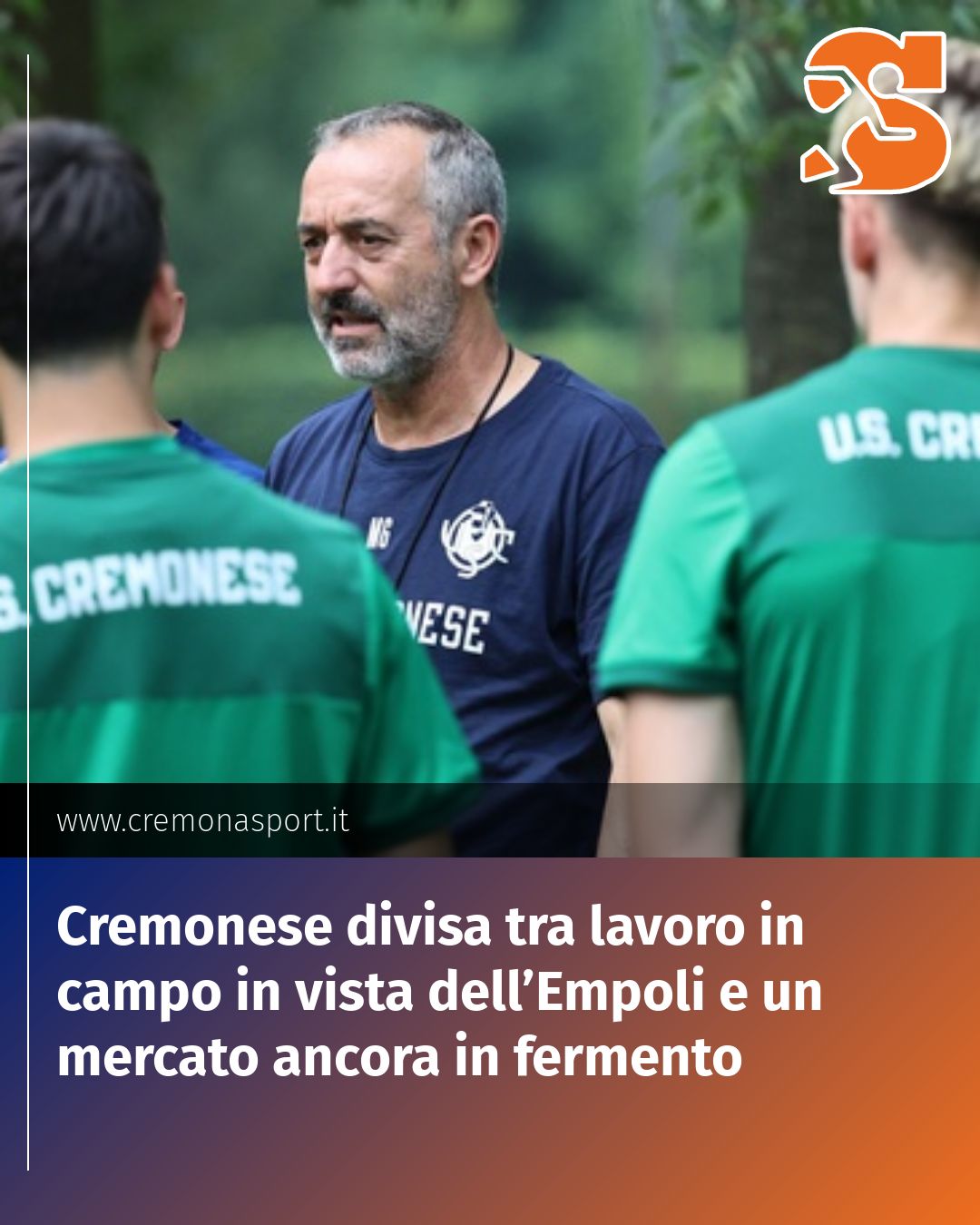 Post Instagram @Cremona_Sport: Cremonese divisa tra lavoro in campo in vista dell’Empoli e un mercato ancora in fermento...