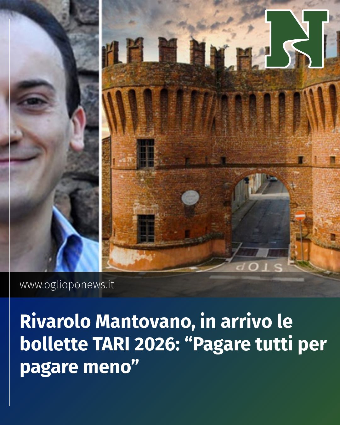 Post Instagram @redazione@oglioponews.it: Rivarolo Mantovano, in arrivo le bollette TARI 2026: “Pagare tutti per pagare meno”...