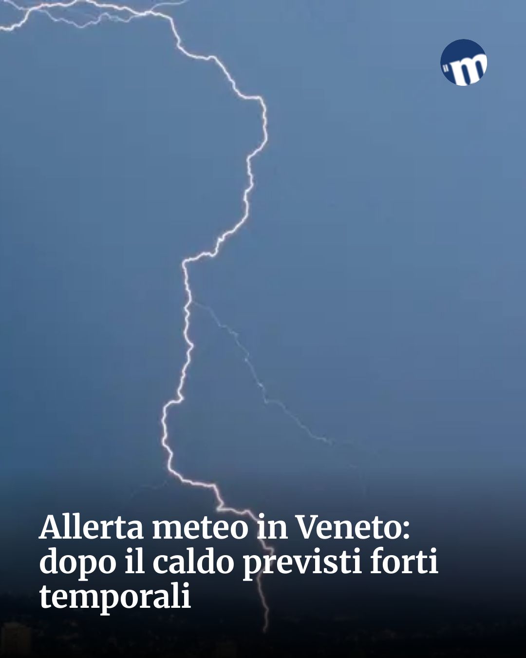 Post Instagram @socialbeat.test: Allerta meteo in Veneto: dopo il caldo previsti forti temporali...