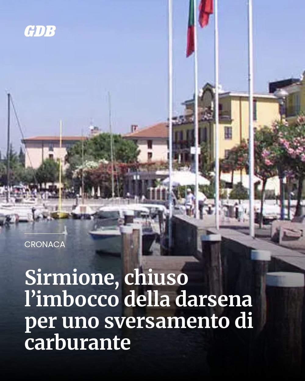 Post Instagram @giornaledibrescia: Sirmione, chiuso l’imbocco della darsena per uno sversamento di carburante...