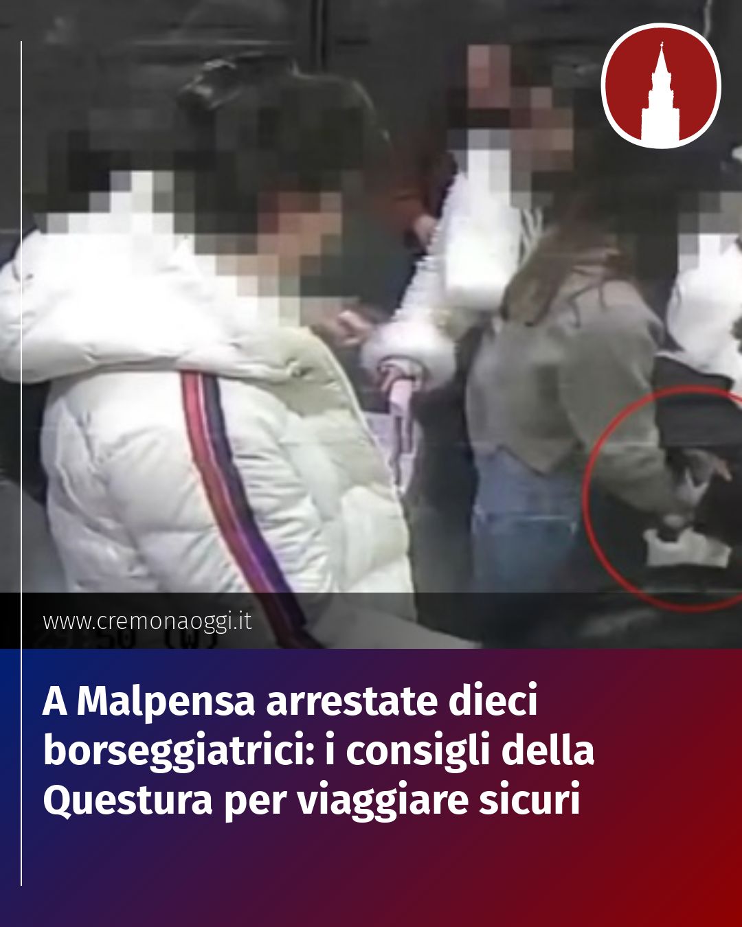 Post Instagram @Cremona_Oggi: A Malpensa arrestate dieci borseggiatrici: i consigli della Questura per viaggiare sicuri...