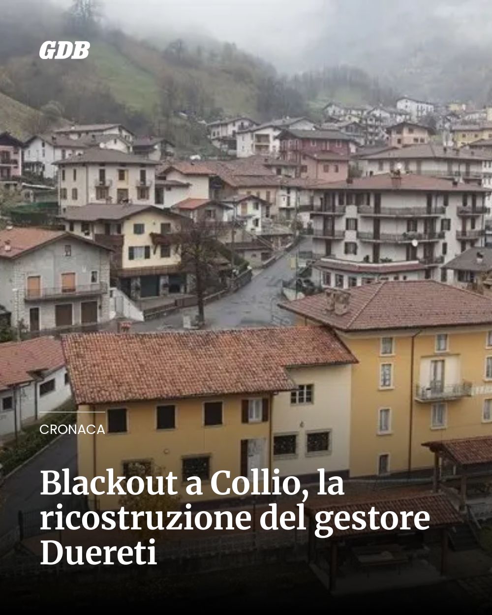 Post Instagram @giornaledibrescia: Blackout a Collio, la ricostruzione del gestore Duereti...