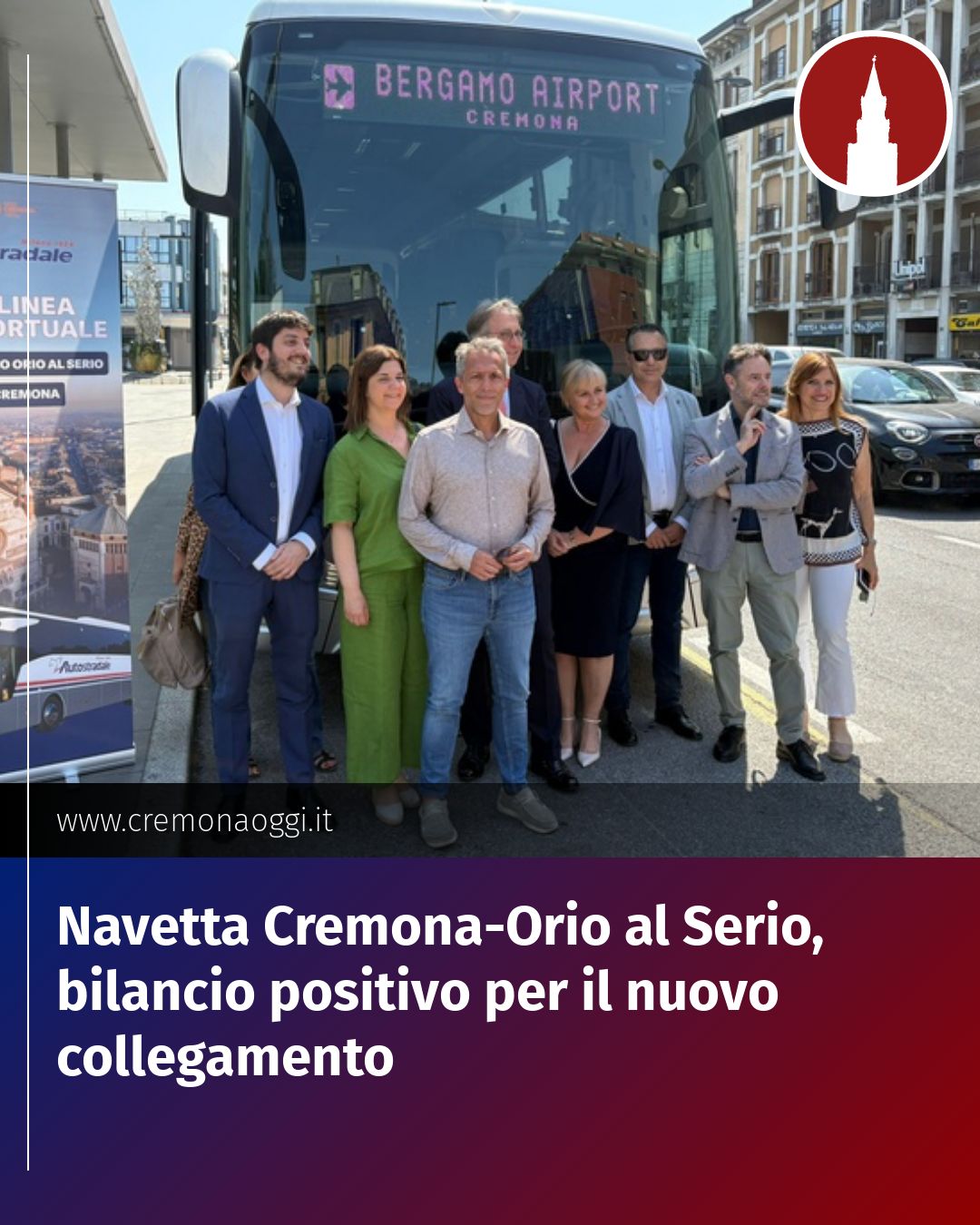 Post Instagram @Cremona_Oggi: Navetta Cremona-Orio al Serio, bilancio positivo per il nuovo collegamento...