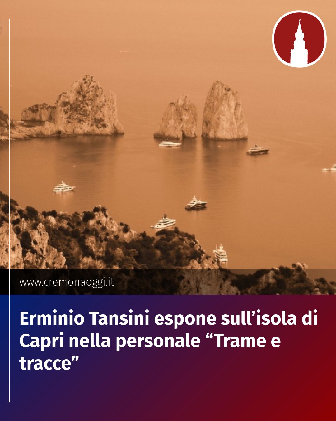 Post Instagram @Cremona_Oggi: Erminio Tansini espone sull’isola di Capri nella personale “Trame e tracce”...