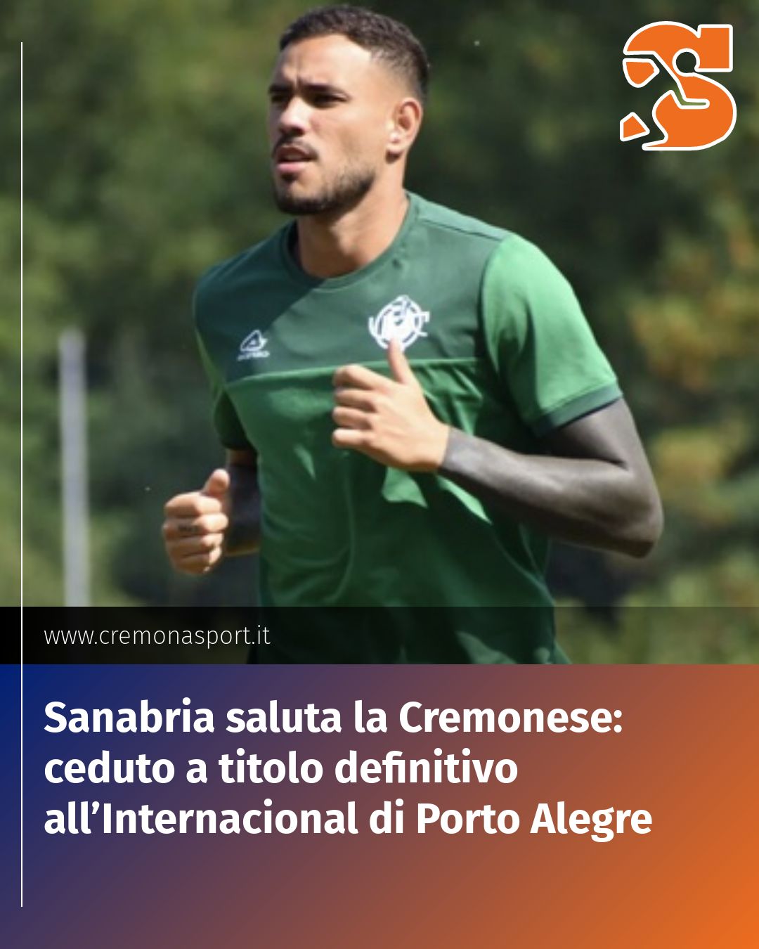 Post Instagram @Cremona_Sport: Sanabria saluta la Cremonese: ceduto a titolo definitivo all’Internacional di Porto Alegre...