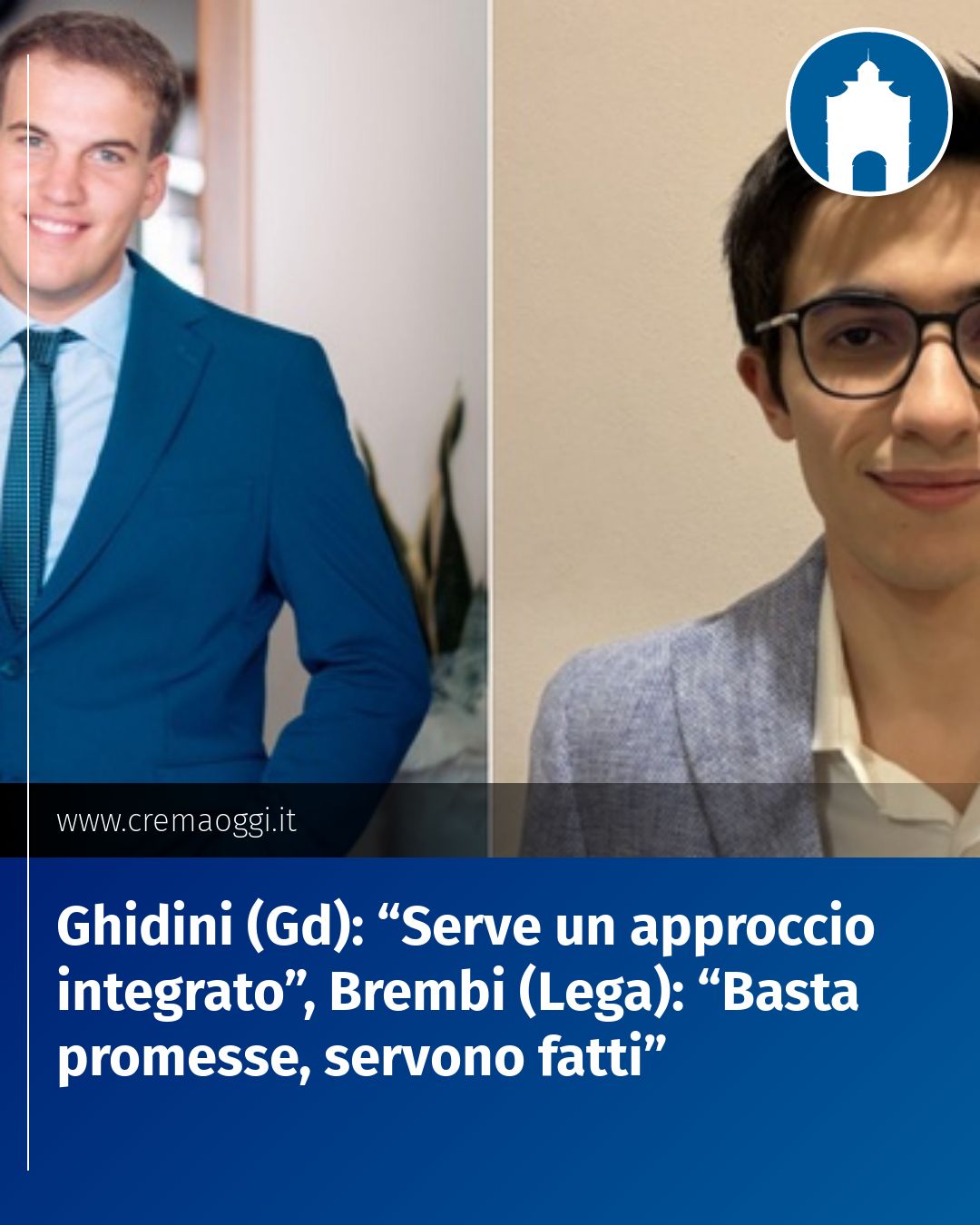 Post Instagram @redazione@cremaoggi.it: Ghidini (Gd): “Serve un approccio integrato”, Brembi (Lega): “Basta promesse, servono fatti”...