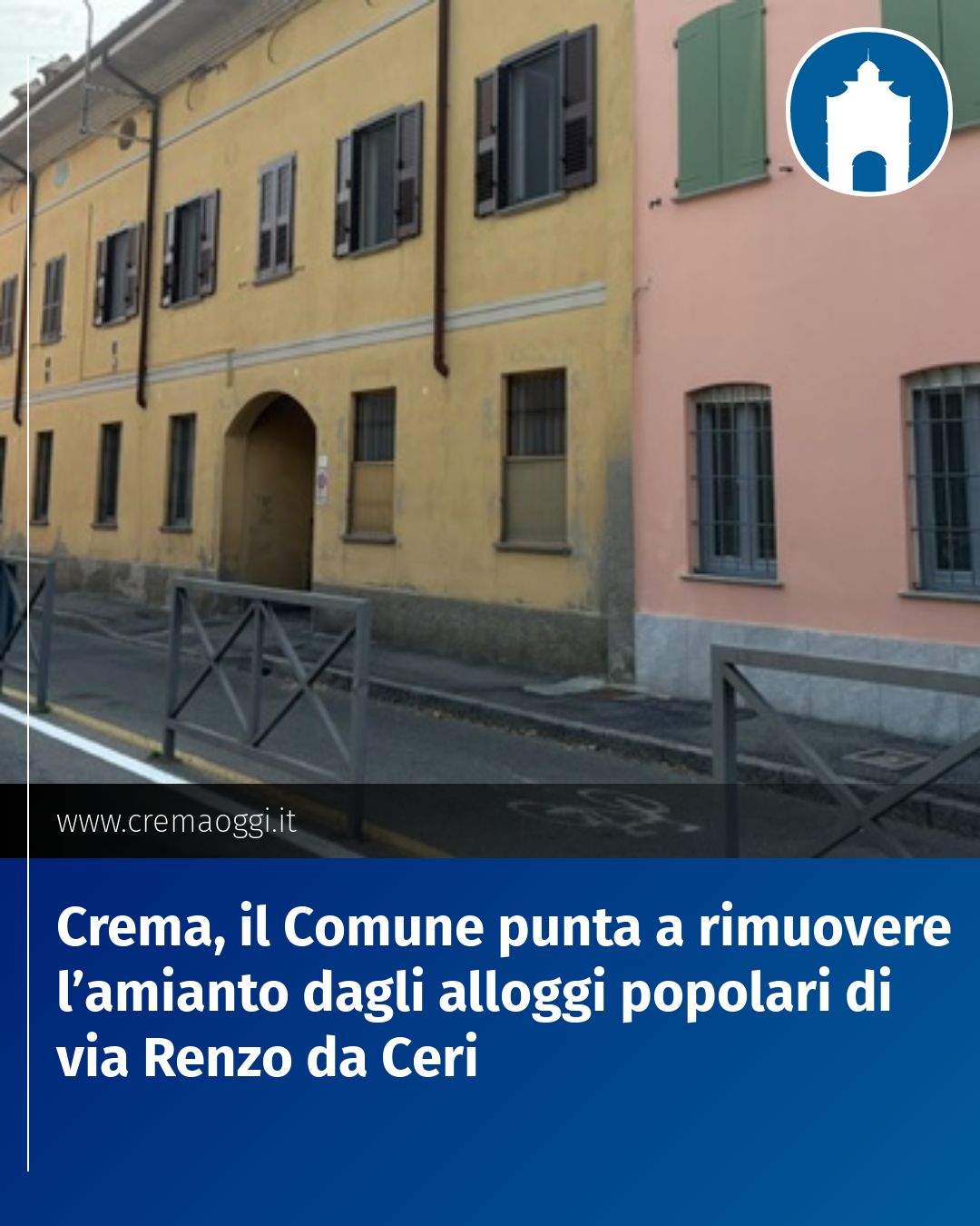 Post Instagram @redazione@cremaoggi.it: Crema, il Comune punta a rimuovere l’amianto dagli alloggi popolari di via Renzo da Ceri...