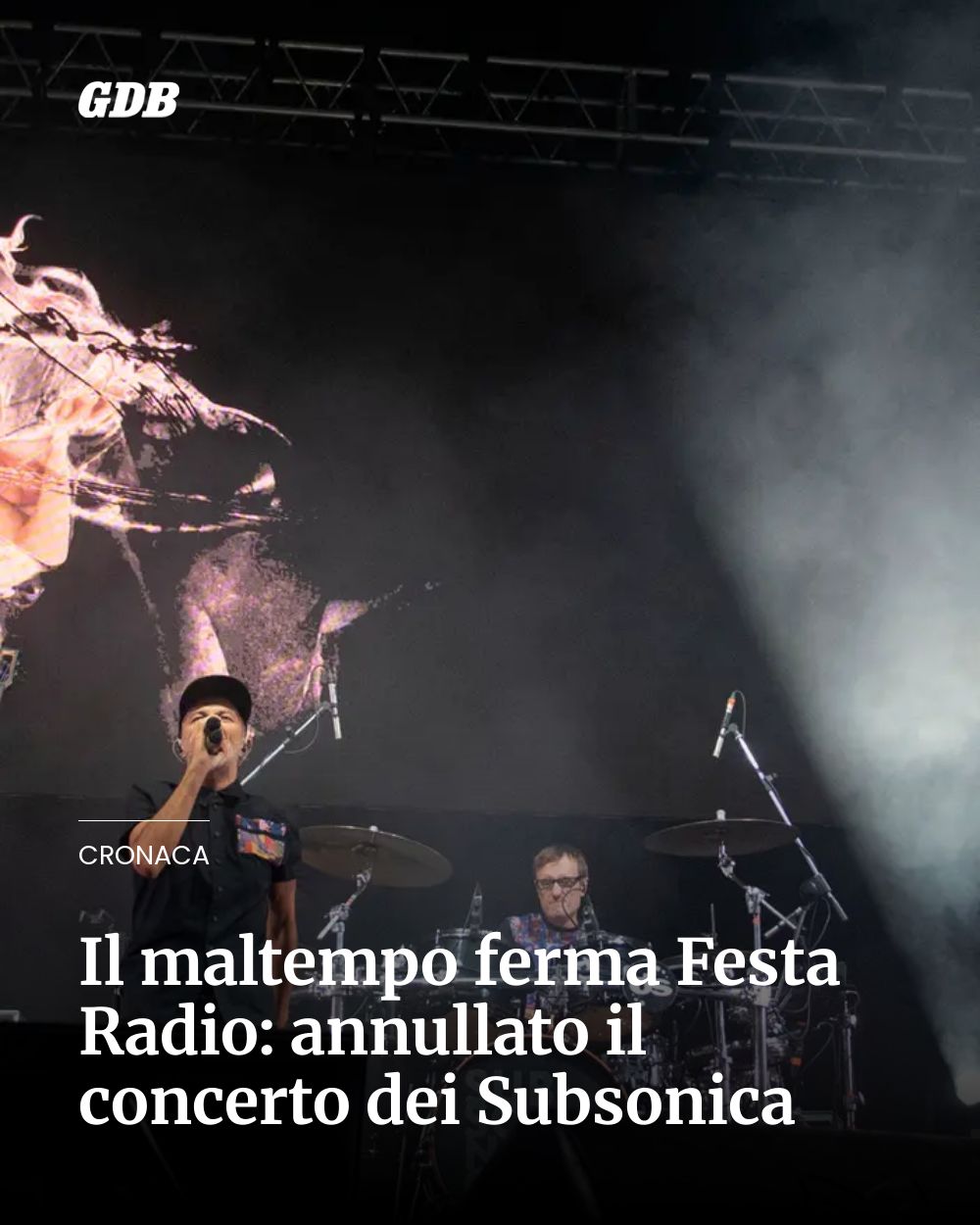 Post Instagram @giornaledibrescia: Il maltempo ferma Festa Radio: annullato il concerto dei Subsonica...
