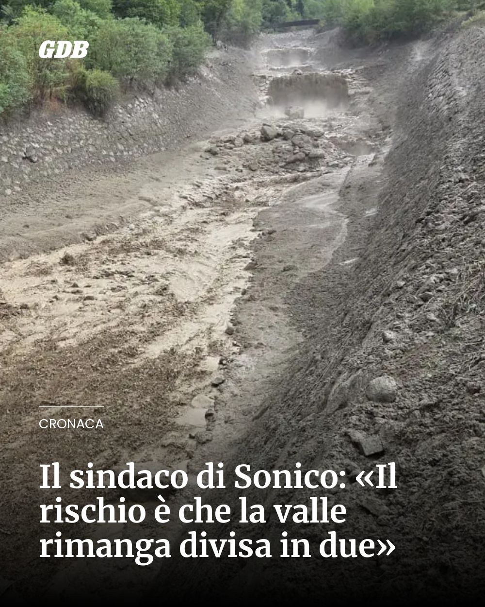 Post Instagram @giornaledibrescia: Il sindaco di Sonico: «Il rischio è che la valle rimanga divisa in due»...