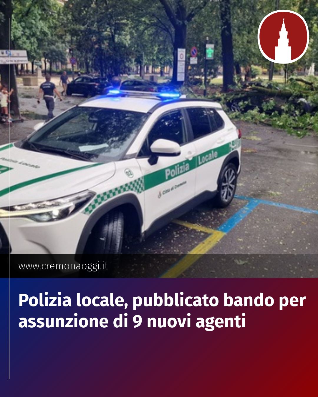 Post Instagram @Cremona_Oggi: Polizia locale, pubblicato bando per assunzione di 9 nuovi agenti...