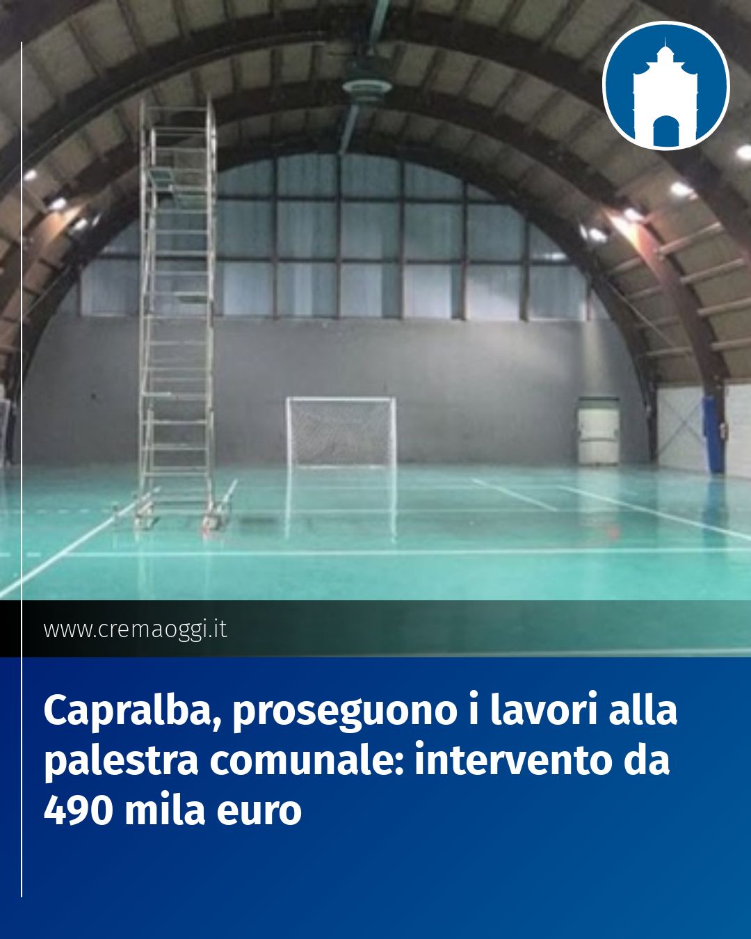 Post Instagram @redazione@cremaoggi.it: Capralba, proseguono i lavori alla palestra comunale: intervento da 490 mila euro...
