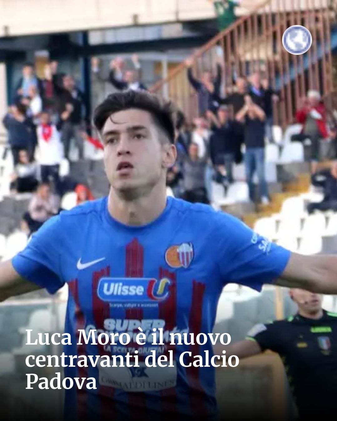 Post Instagram @socialbeat.test: Luca Moro è il nuovo centravanti del Calcio Padova...