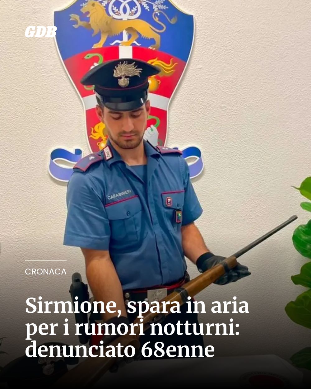 Post Instagram @giornaledibrescia: Sirmione, spara in aria per i rumori notturni: denunciato 68enne...