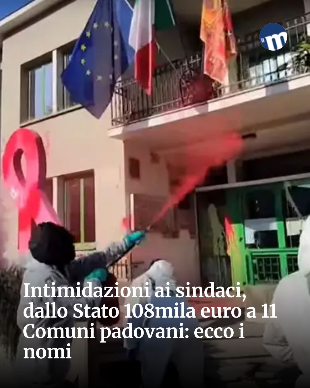 Post Instagram @socialbeat.test: Intimidazioni ai sindaci, dallo Stato 108mila euro a 11 Comuni padovani: ecco i nomi...