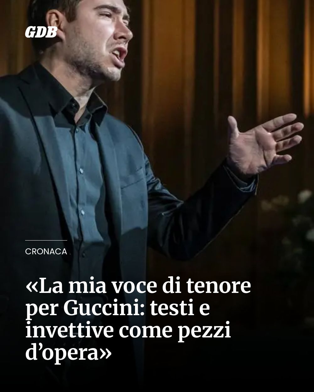 Post Instagram @giornaledibrescia: «La mia voce di tenore per Guccini: testi e invettive come pezzi d’opera»...