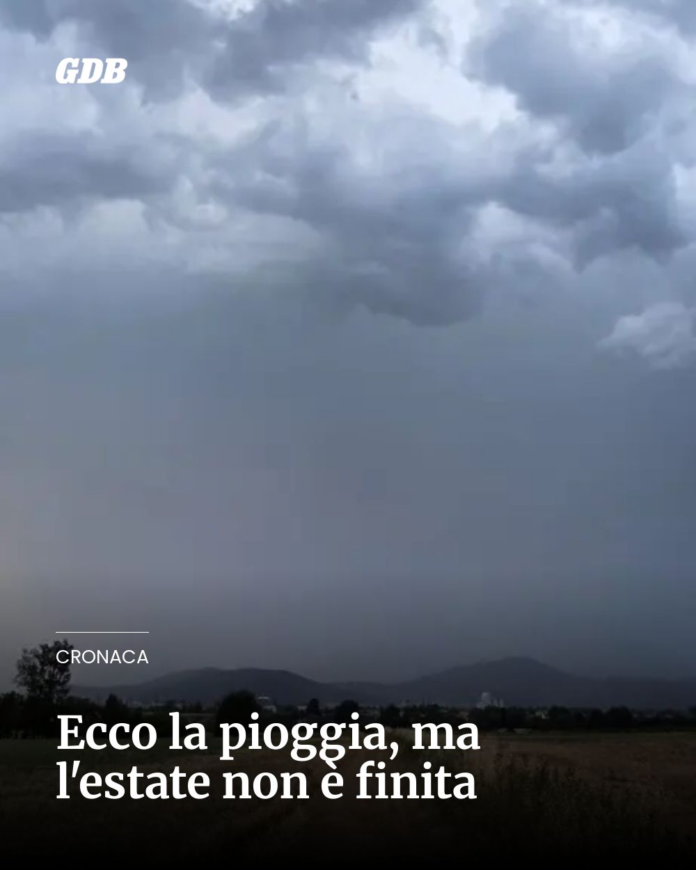 Post Instagram @giornaledibrescia: Ecco la pioggia, ma l'estate non è finita...