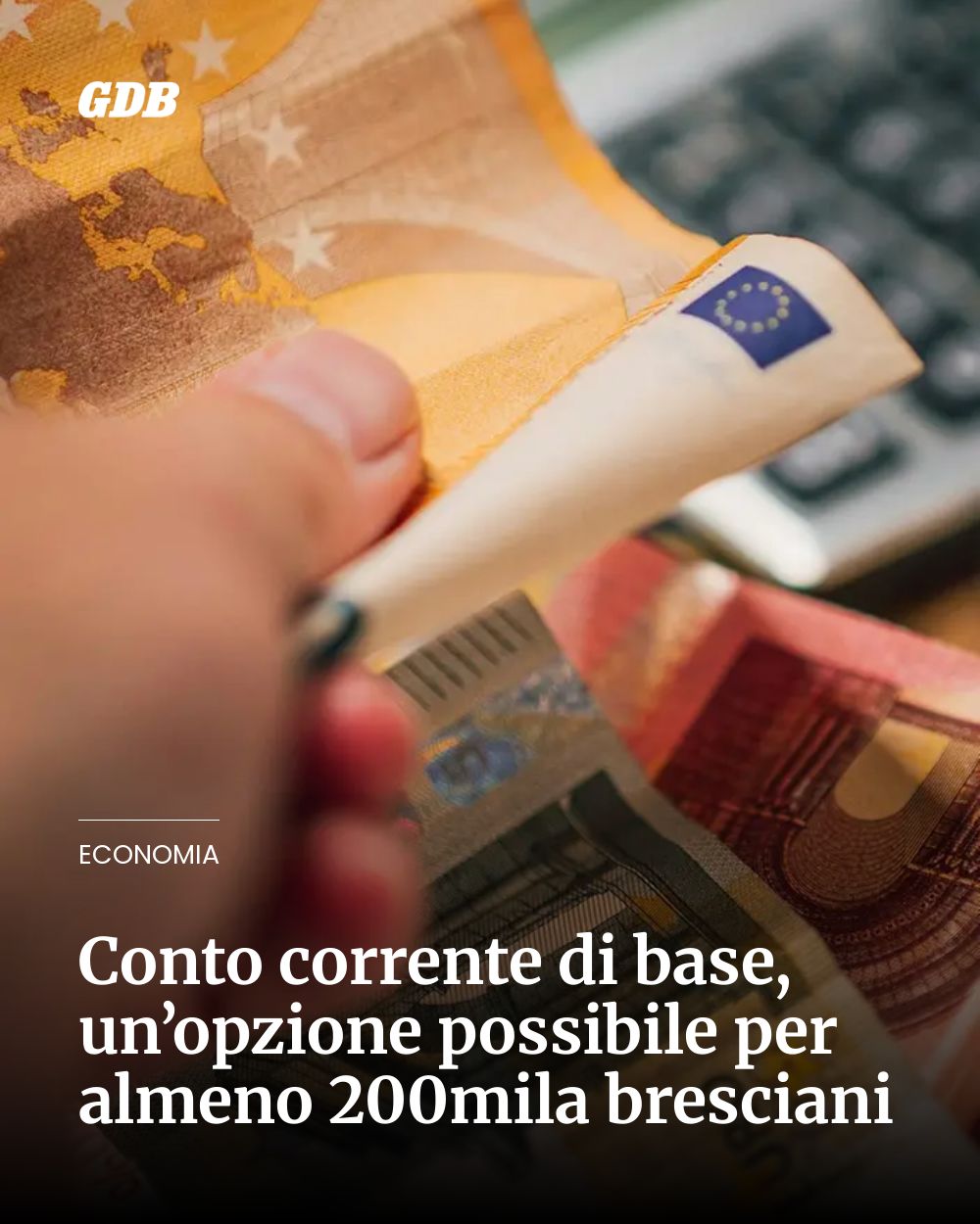 Post Instagram @giornaledibrescia: Conto corrente di base, un’opzione possibile per almeno 200mila bresciani...