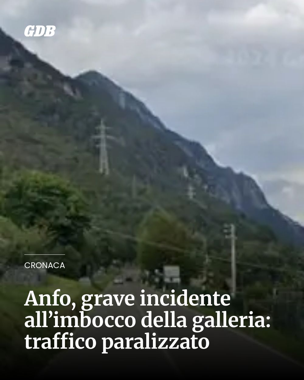 Post Instagram @giornaledibrescia: Anfo, grave incidente all’imbocco della galleria: traffico paralizzato...