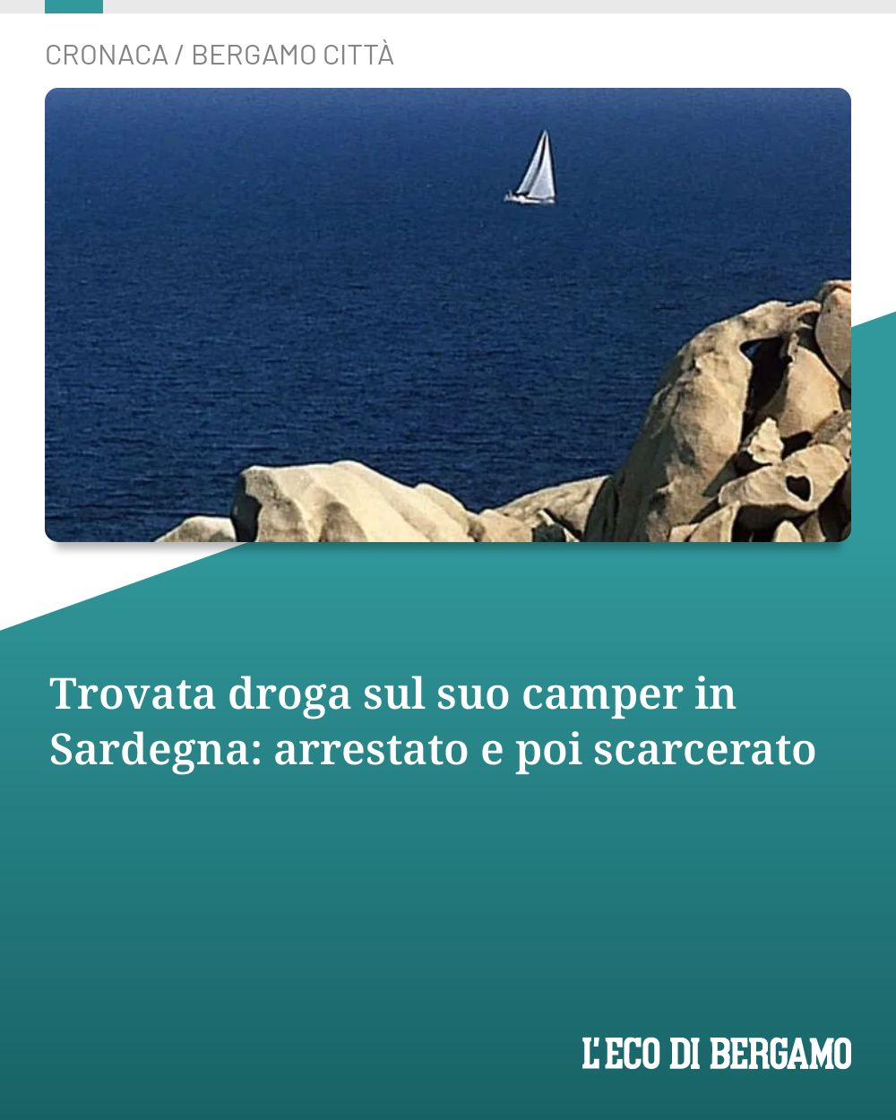 Post Instagram @ecodibergamo: Trovata droga sul suo camper in Sardegna: arrestato e poi scarcerato...