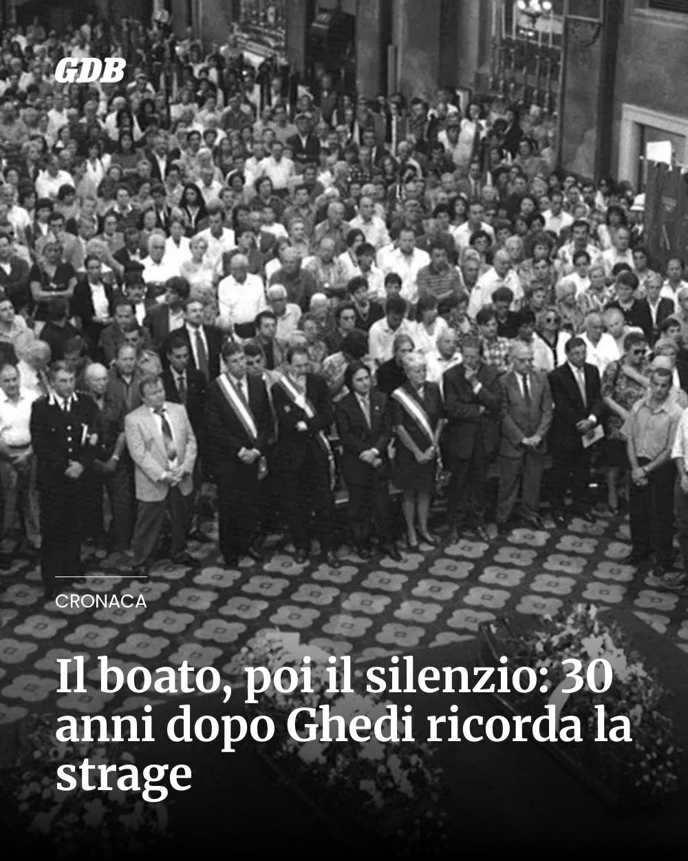Post Instagram @giornaledibrescia: Il boato, poi il silenzio: 30 anni dopo Ghedi ricorda la strage...