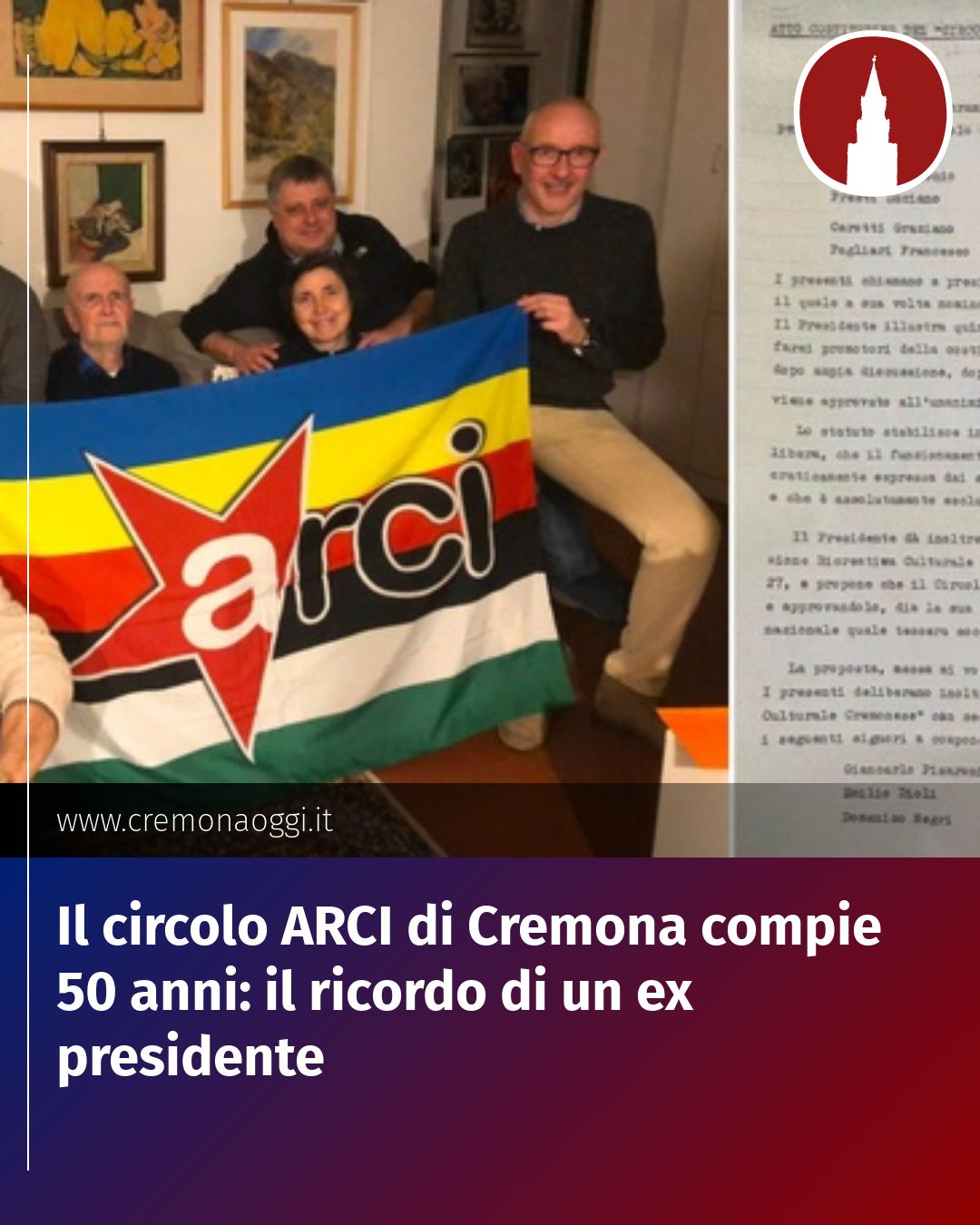 Post Instagram @Cremona_Oggi: Il circolo ARCI di Cremona compie 50 anni: il ricordo di un ex presidente...