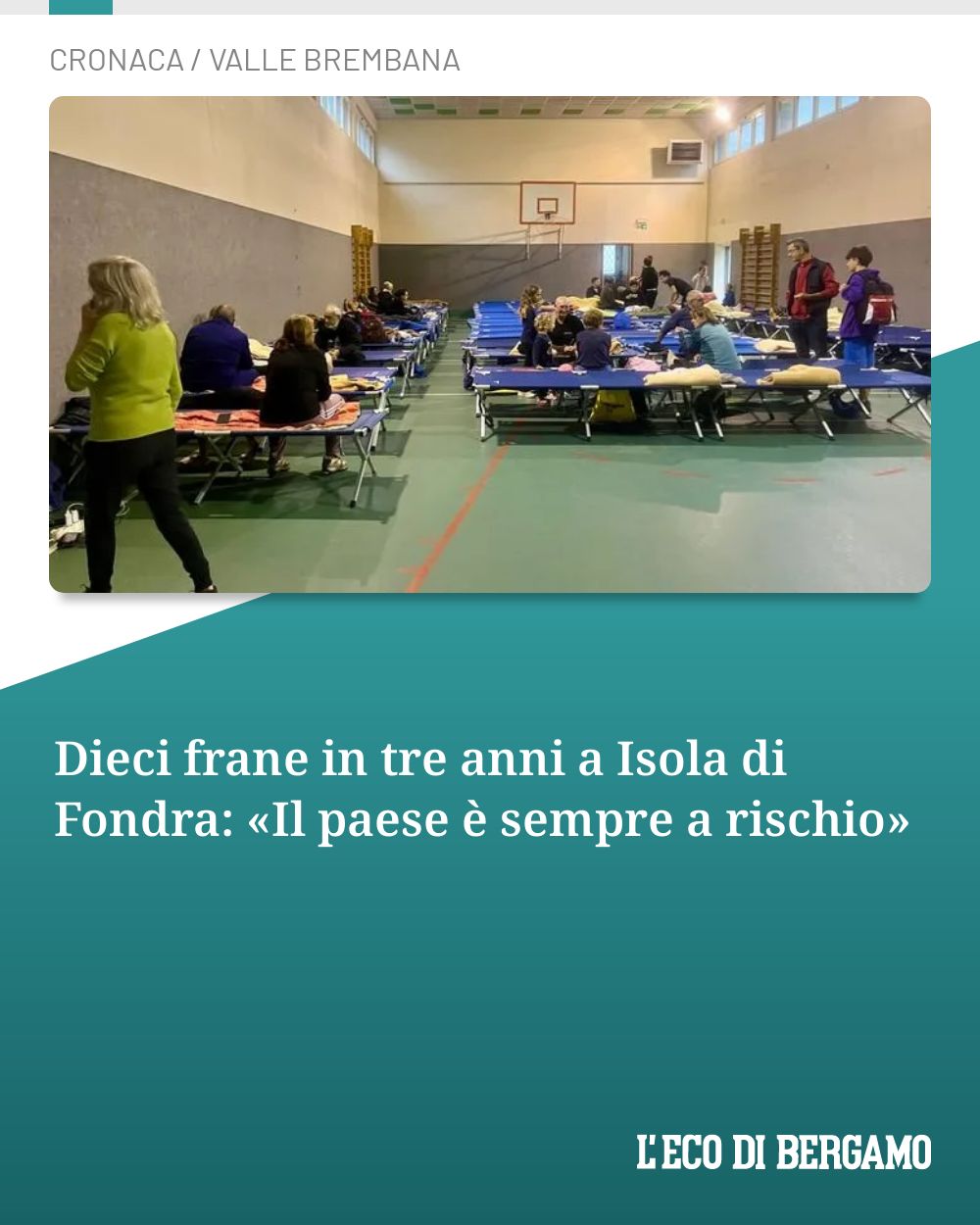 Post Instagram @ecodibergamo: Dieci frane in tre anni a Isola di Fondra: «Il paese è sempre a rischio»...