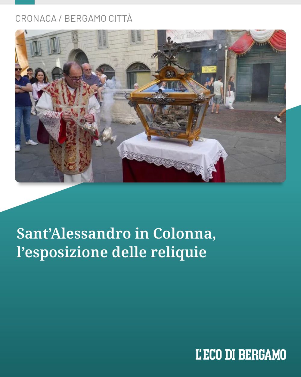 Post Instagram @ecodibergamo: Sant’Alessandro in Colonna, l’esposizione delle reliquie...
