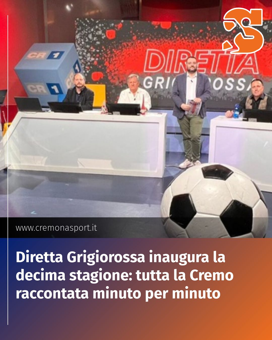 Post Instagram @Cremona_Sport: Diretta Grigiorossa inaugura la decima stagione: tutta la Cremo raccontata minuto per minuto...