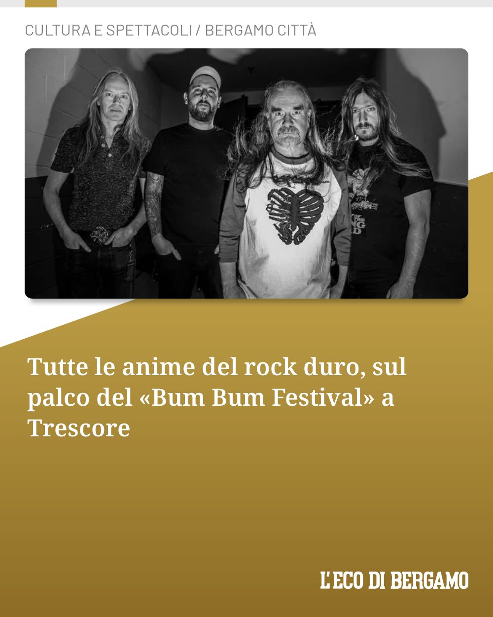 Post Instagram @ecodibergamo: Tutte le anime del rock duro, sul palco del «Bum Bum Festival» a Trescore...