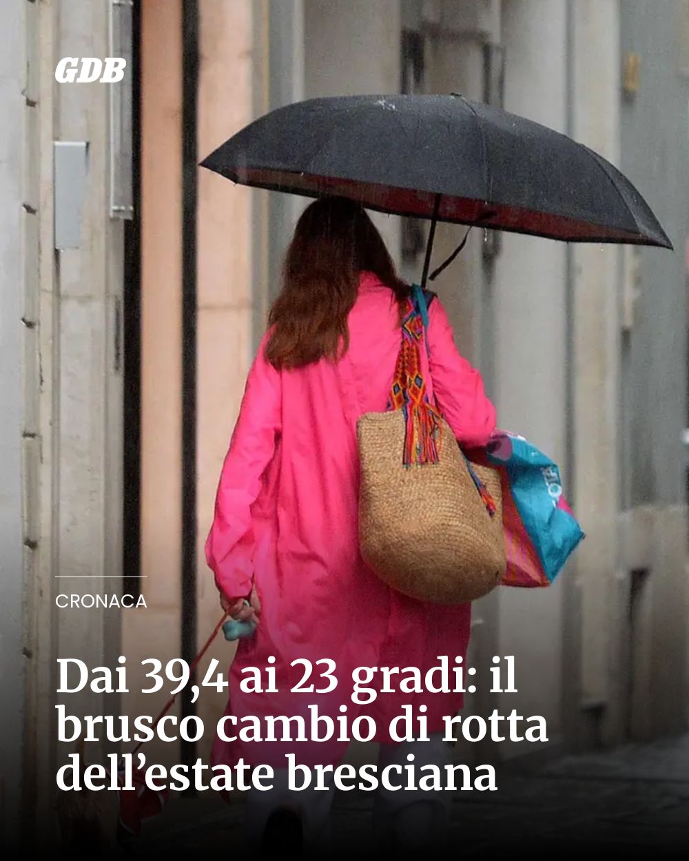 Post Instagram @giornaledibrescia: Dai 39,4 ai 23 gradi: il brusco cambio di rotta dell’estate bresciana...