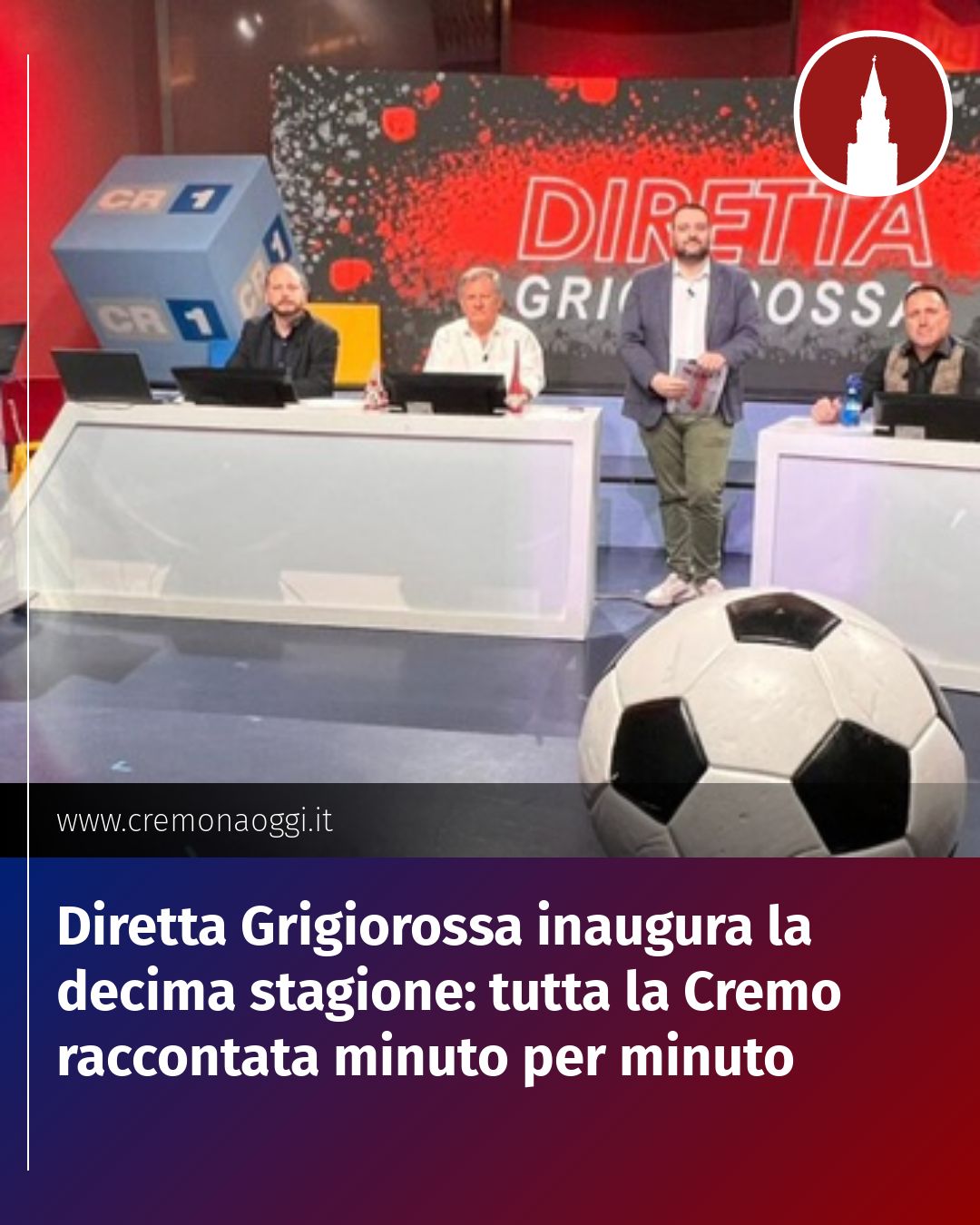 Post Instagram @Cremona_Oggi: Diretta Grigiorossa inaugura la decima stagione: tutta la Cremo raccontata minuto per minuto...