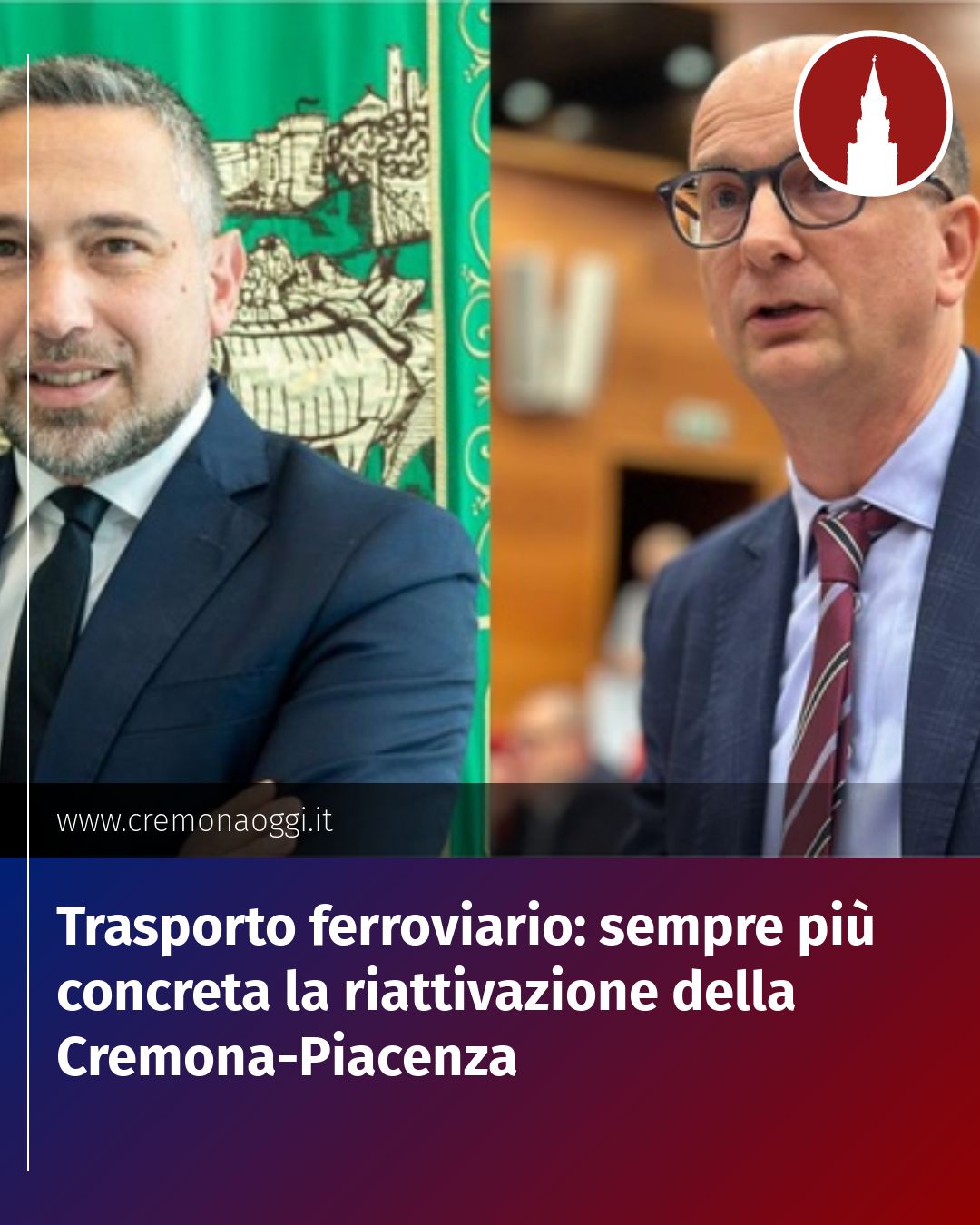 Post Instagram @Cremona_Oggi: Trasporto ferroviario: sempre più concreta la riattivazione della Cremona-Piacenza...